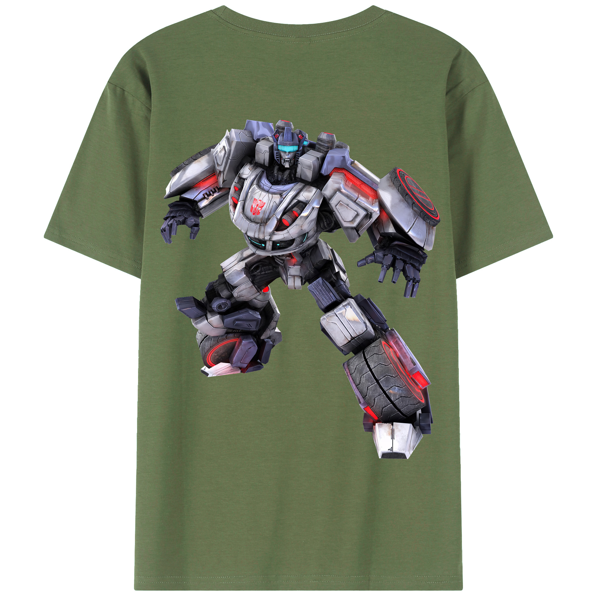（画像用） Transformers トランスフォーマー 綿100％ メンズ半袖Tシャツ（バックプリント） 通気性